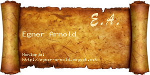 Egner Arnold névjegykártya
