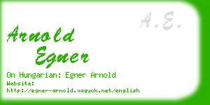 arnold egner business card